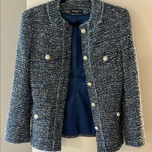 Generation Love Blue Tweed Blazer